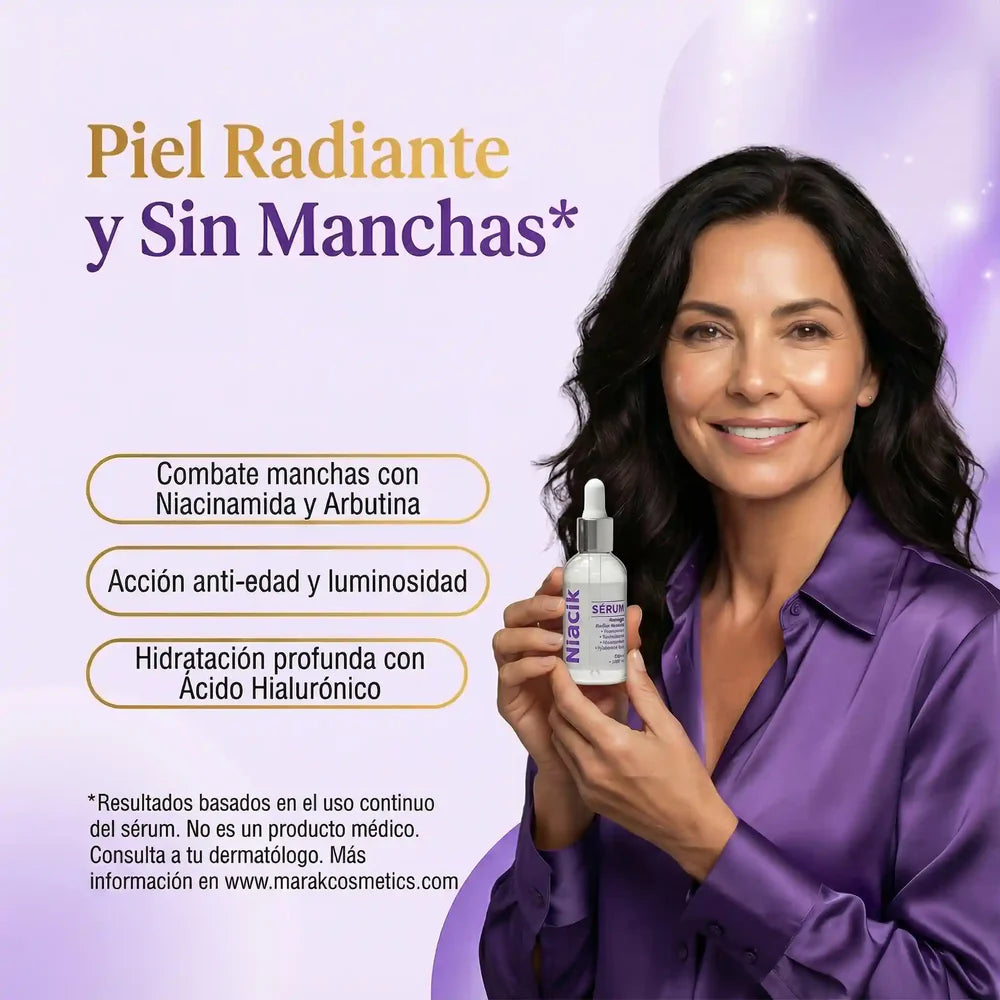 Niacik® combina Niacinamida + Alpha Arbutin para aclarar, iluminar y mejorar la textura sin irritar tu piel.