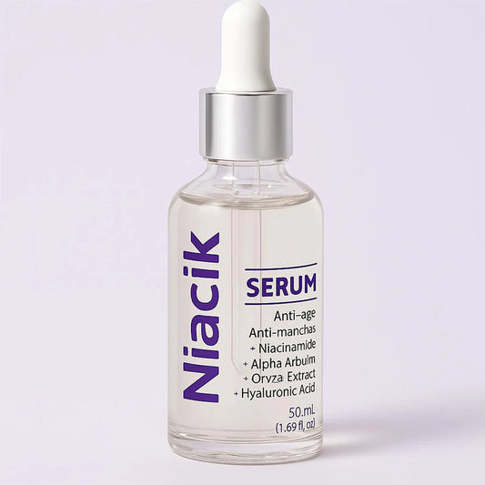 Niacik® combina Niacinamida + Alpha Arbutin para aclarar, iluminar y mejorar la textura sin irritar tu piel.